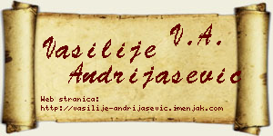 Vasilije Andrijašević vizit kartica